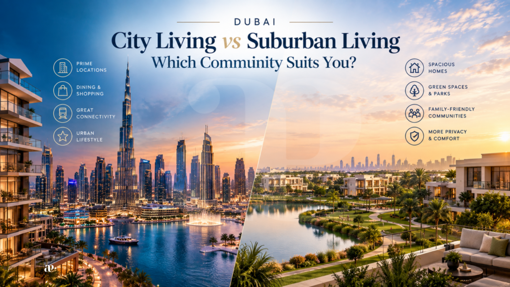 City living vs suburban living in Dubai